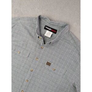 Wrangler Riggs Workwear Men's 3XT Plaid Short Sleeve Button Up Work Shirt